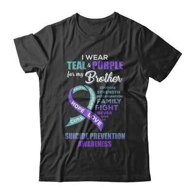 Suicide Prevention I Wear Teal Purple For My Brother T-Shirt & Hoodie | Teecentury.com