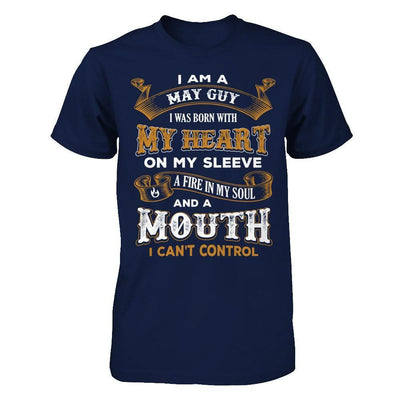 I'm A May Guy I Was Born With My Heart Birthday T-Shirt & Hoodie | Teecentury.com
