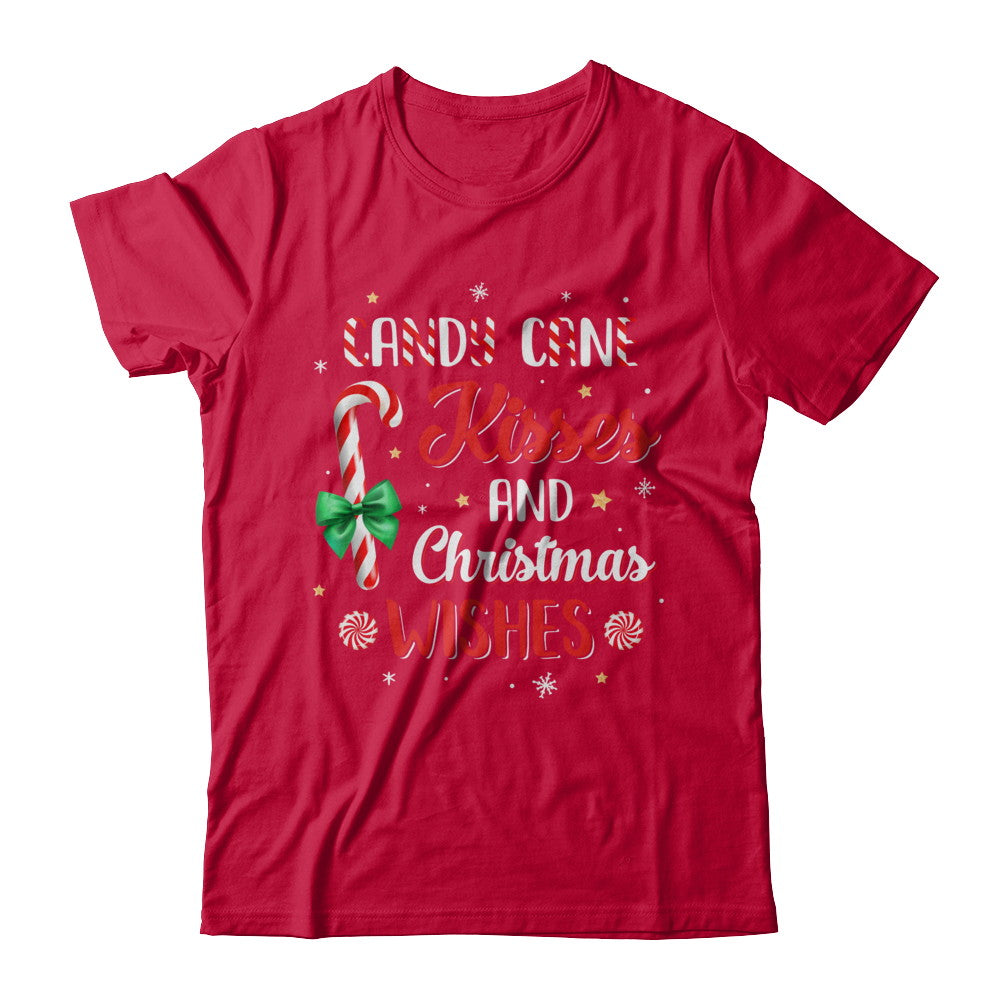 Candy Cane Kisses And Christmas Wishes Gifts T-Shirt & Sweatshirt | Teecentury.com