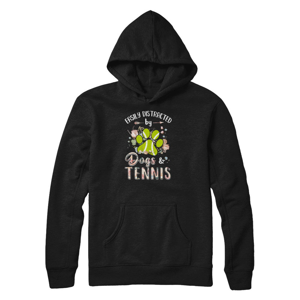Easily Distracted By Dogs And Tennis T-Shirt & Tank Top | Teecentury.com