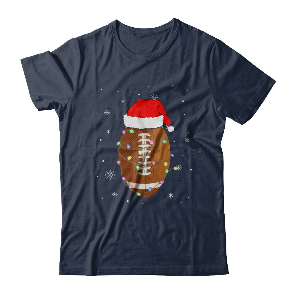 Santa Hat Football Christmas Gifts T-Shirt & Sweatshirt | Teecentury.com