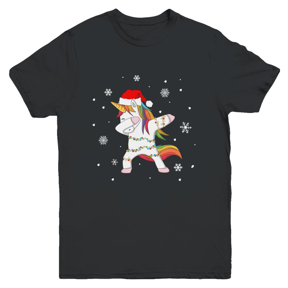 Dabbing Unicorn Ugly Christmas Sweater Girls Youth Youth Shirt | Teecentury.com