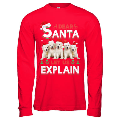 Dear Santa Funny Golden Retriever Puppies Christmas Gift T-Shirt & Hoodie | Teecentury.com