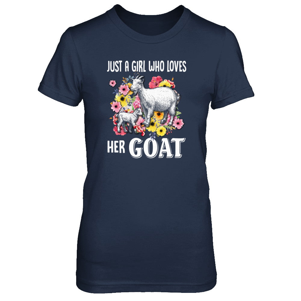 Just A Girl Who Loves Her Goat T-Shirt & Tank Top | Teecentury.com