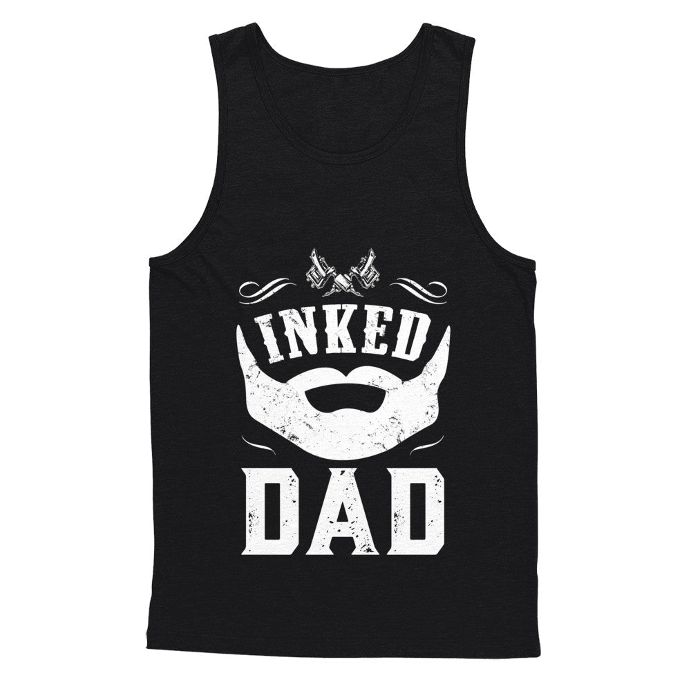 Inked Dad Bearded Man Tattooed Tattoos Fathers Day T-Shirt & Hoodie | Teecentury.com