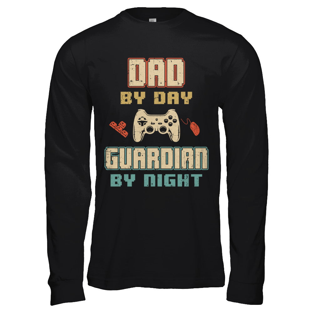 Dad By Day Guardian By Night Gaming T-Shirt & Hoodie | Teecentury.com