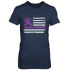 Purple Ribbon Alzheimer's Awareness US Flag T-Shirt & Hoodie | Teecentury.com