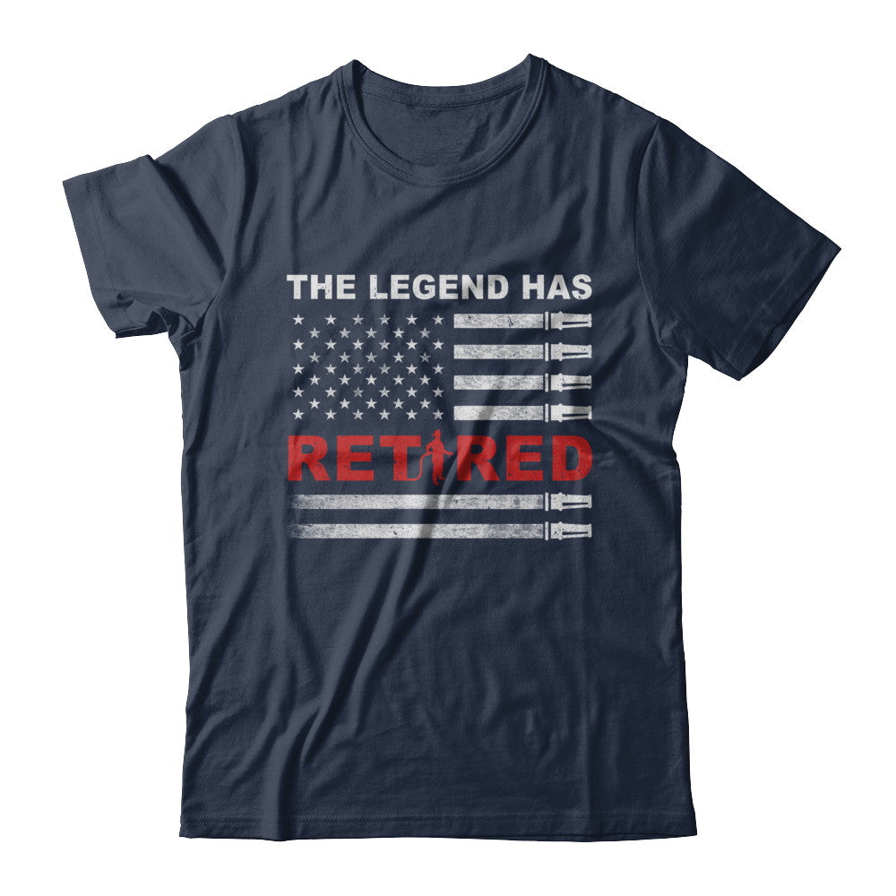 The Legend Has Retired Firefighter Retirement Gift T-Shirt & Hoodie | Teecentury.com