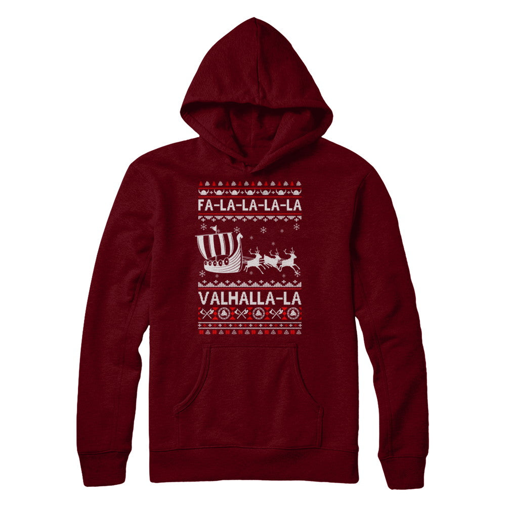Fa La La Valhalla Viking Ship Ugly Christmas Sweater T-Shirt & Sweatshirt | Teecentury.com
