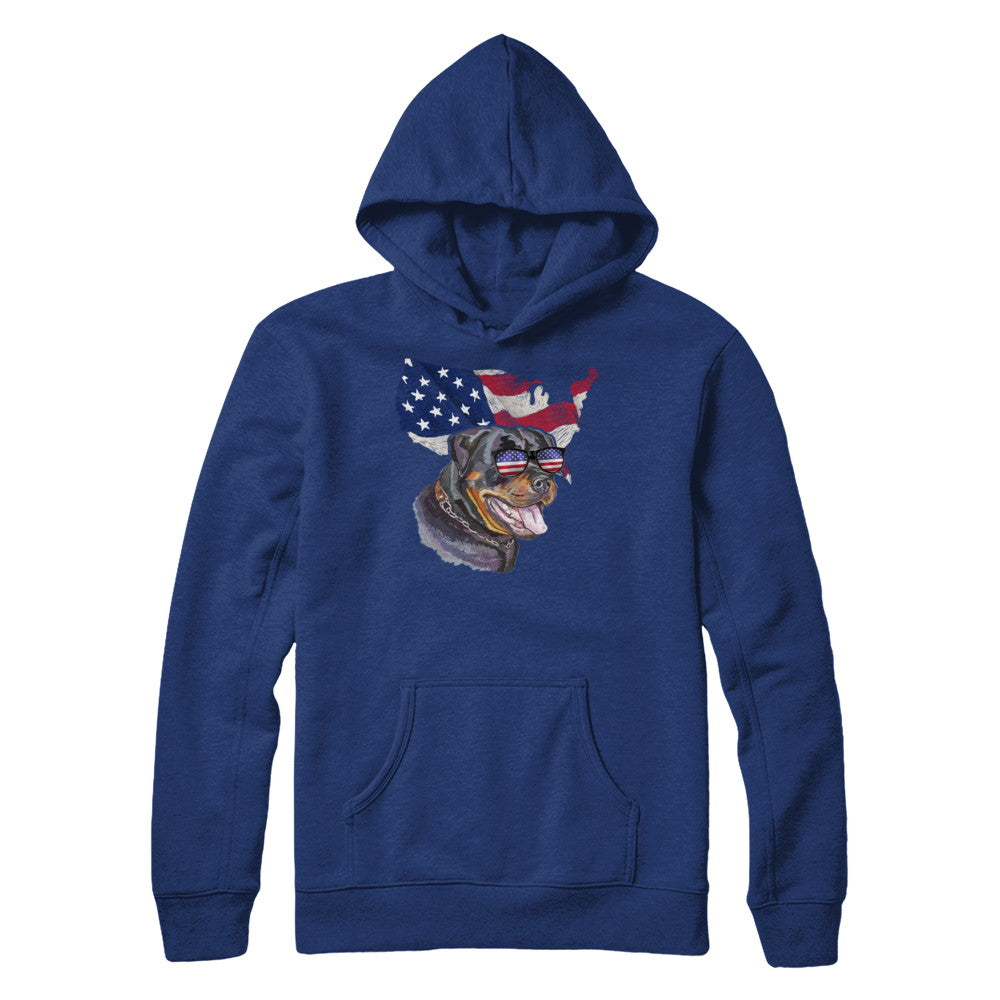 Funny Patriot Rottweiler Dog 4Th Of July American Flag T-Shirt & Hoodie | Teecentury.com