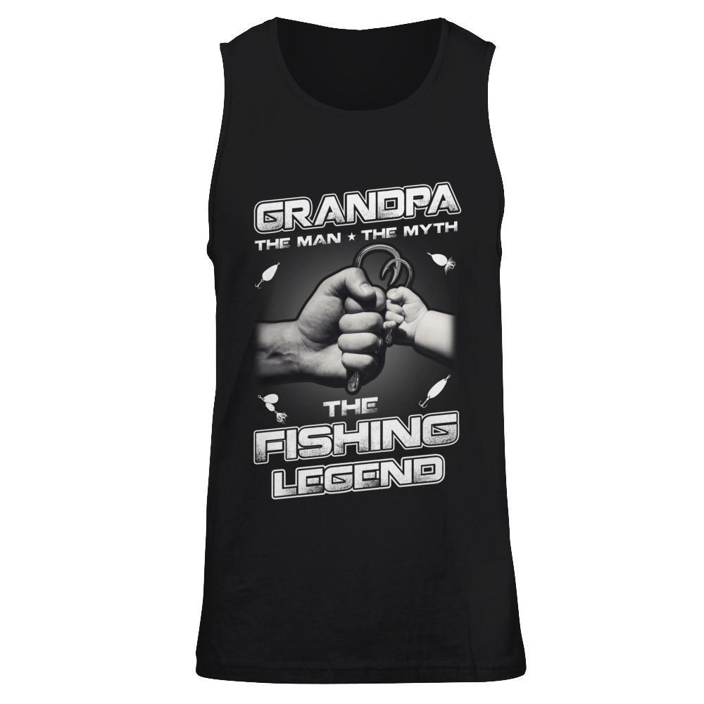 Grandpa The Man The Myth The Fishing Legend T-Shirt & Hoodie | Teecentury.com