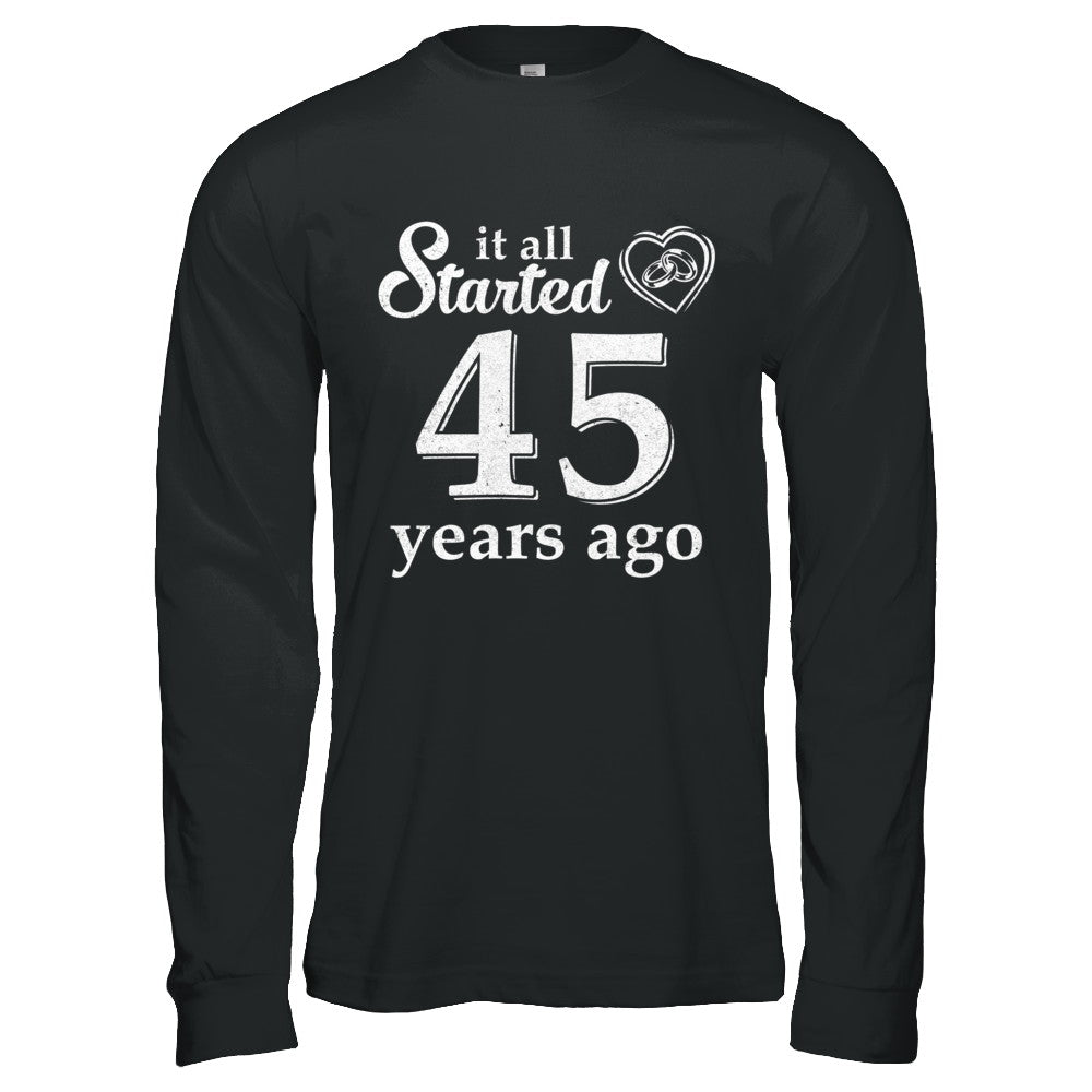 45Th Wedding Anniversary Married Couples 1977 Husband Wife T-Shirt & Hoodie | Teecentury.com