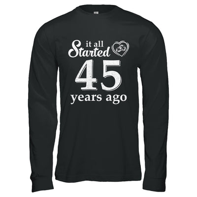 45Th Wedding Anniversary Married Couples 1977 Husband Wife T-Shirt & Hoodie | Teecentury.com