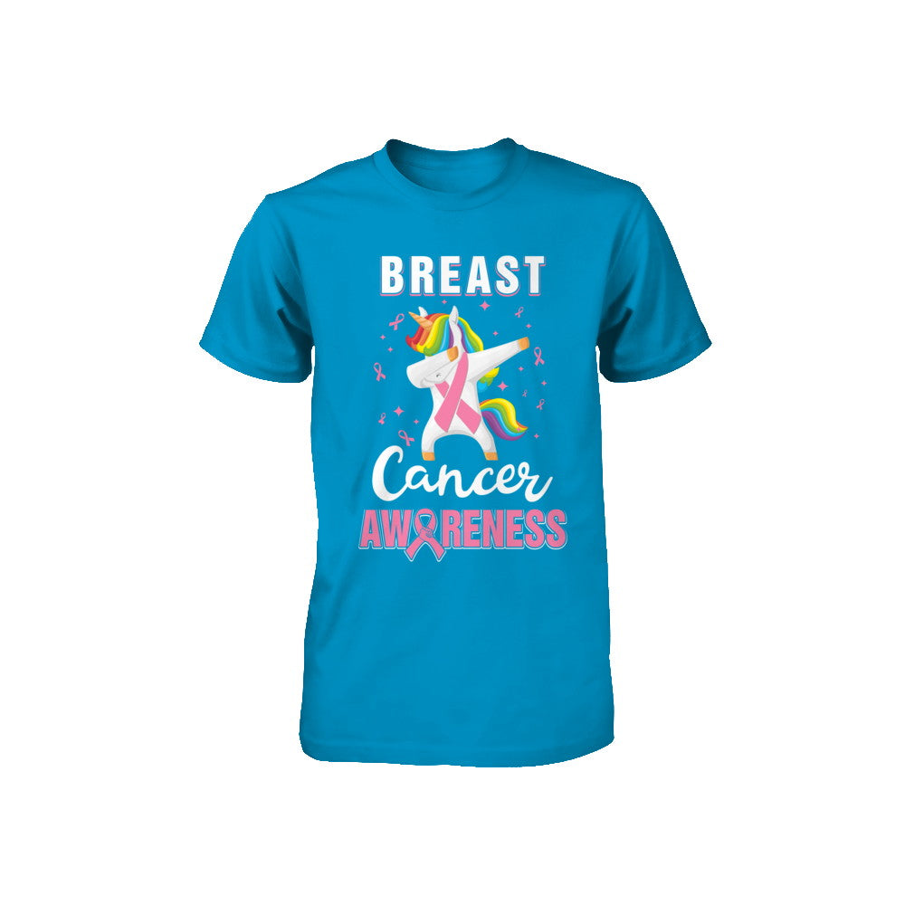 Inspirational Breast Cancer Awareness Unicorn Support Youth Youth Shirt | Teecentury.com