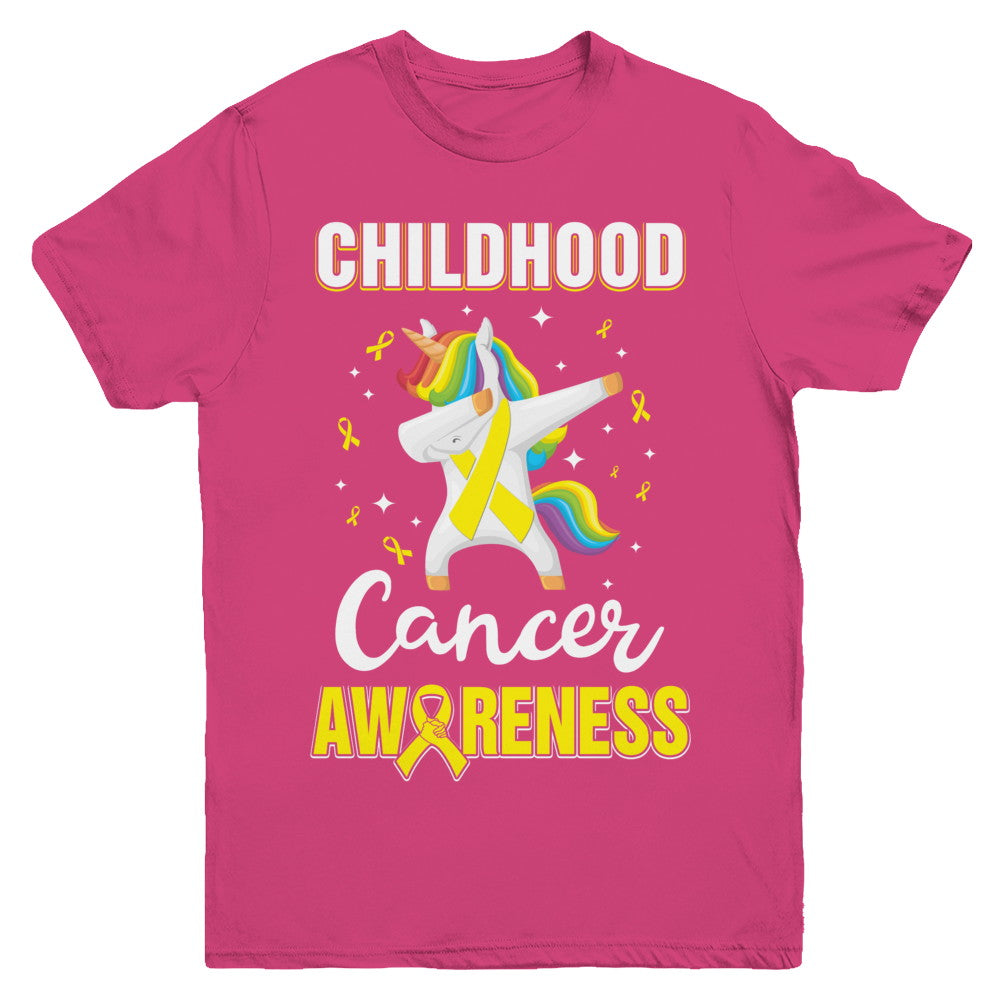 Childhood Cancer Awareness Cute Unicorn Warrior Youth Youth Shirt | Teecentury.com