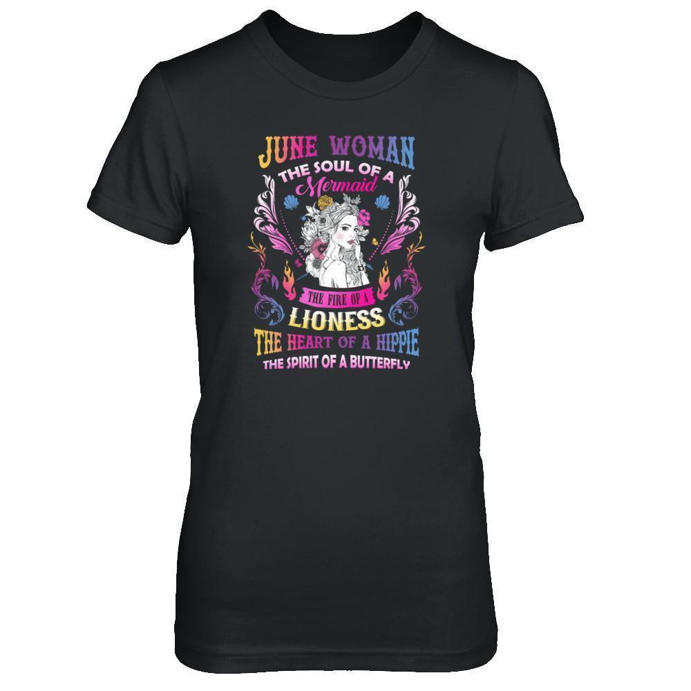 June Woman The Soul Of A Mermaid Birthday T-Shirt & Tank Top | Teecentury.com