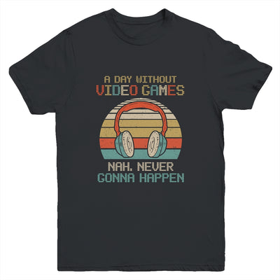 A Day Without Video Games Boys Teens Kids Gamer Funny Gaming Youth Youth Shirt | Teecentury.com