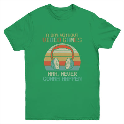 A Day Without Video Games Boys Teens Kids Gamer Funny Gaming Youth Youth Shirt | Teecentury.com