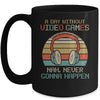 A Day Without Video Games Gamer Teenagers Funny Gaming Mug Coffee Mug | Teecentury.com