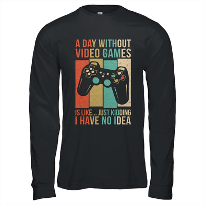 A Day Without Video Games Is Like Funny Gaming Gamer Retro Shirt & Hoodie | teecentury