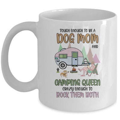 A Girl Loved Dogs And Camping Dog Mom Camping Queen Mug Coffee Mug | Teecentury.com