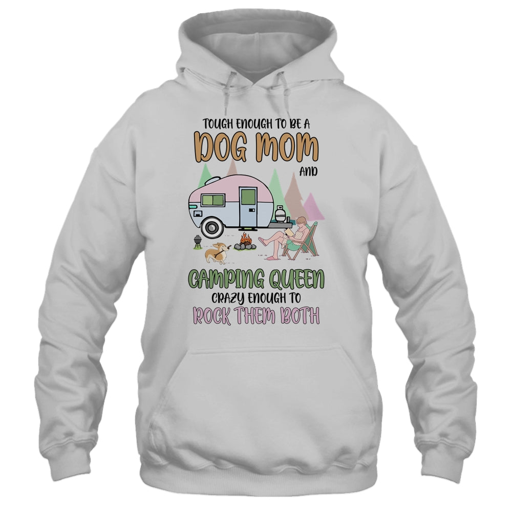 A Girl Loved Dogs And Camping Dog Mom Camping Queen T-Shirt & Tank Top | Teecentury.com