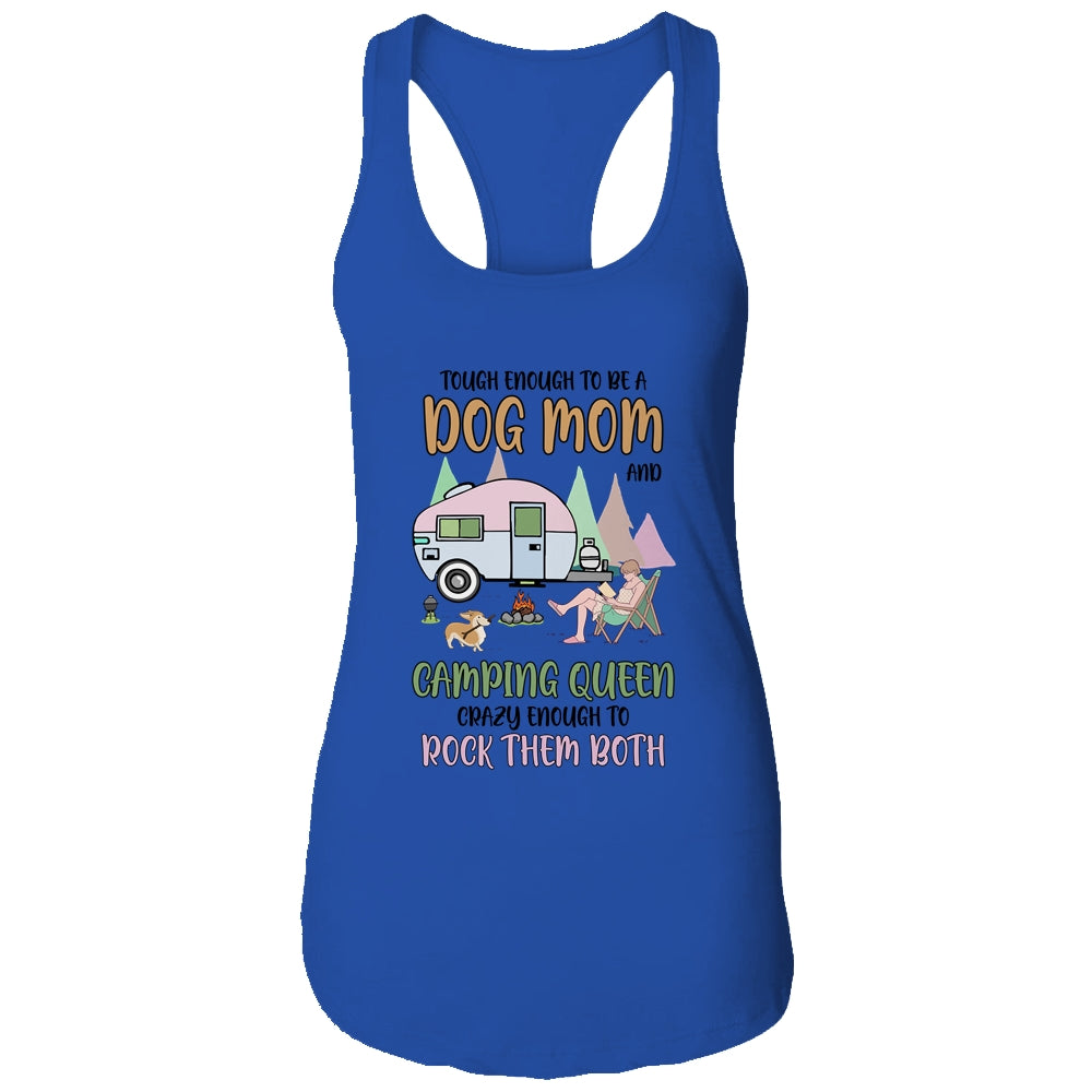 A Girl Loved Dogs And Camping Dog Mom Camping Queen T-Shirt & Tank Top | Teecentury.com