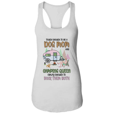A Girl Loved Dogs And Camping Dog Mom Camping Queen T-Shirt & Tank Top | Teecentury.com