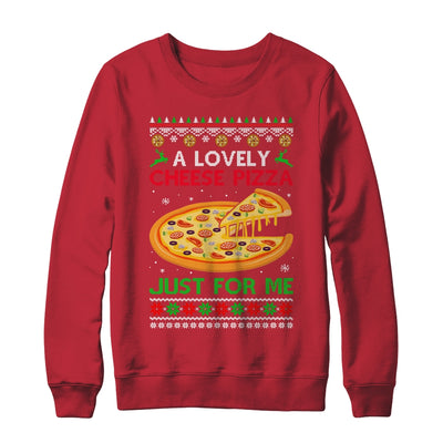 A Lovely Cheese Pizza Alone Funny Christmas Ugly Xmas Home T-Shirt & Sweatshirt | Teecentury.com