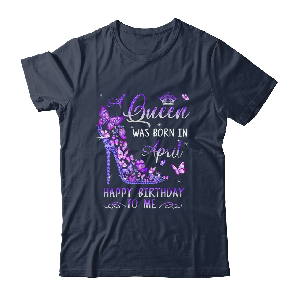 A Queen Was Born In April Cute Birthday Girls Women Shirt & Tank Top | teecentury