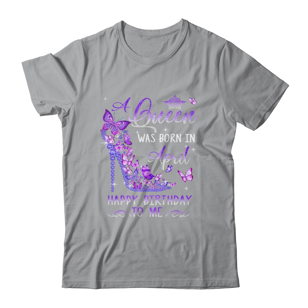 A Queen Was Born In April Cute Birthday Girls Women Shirt & Tank Top | teecentury