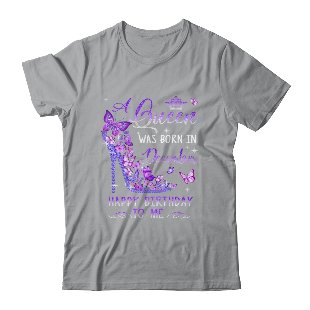 A Queen Was Born In December Cute Birthday Girls Women Shirt & Tank Top | teecentury