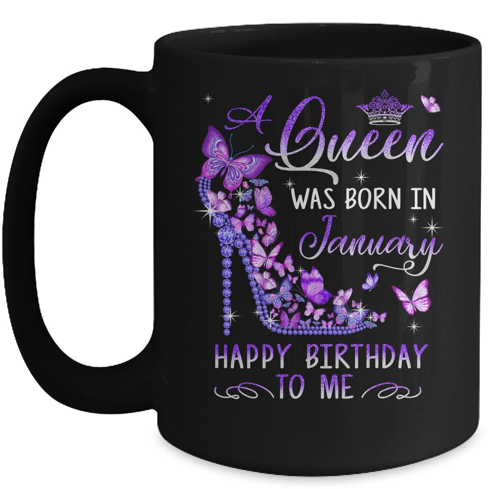 A Queen Was Born In January Cute Birthday Girls Women Mug | teecentury