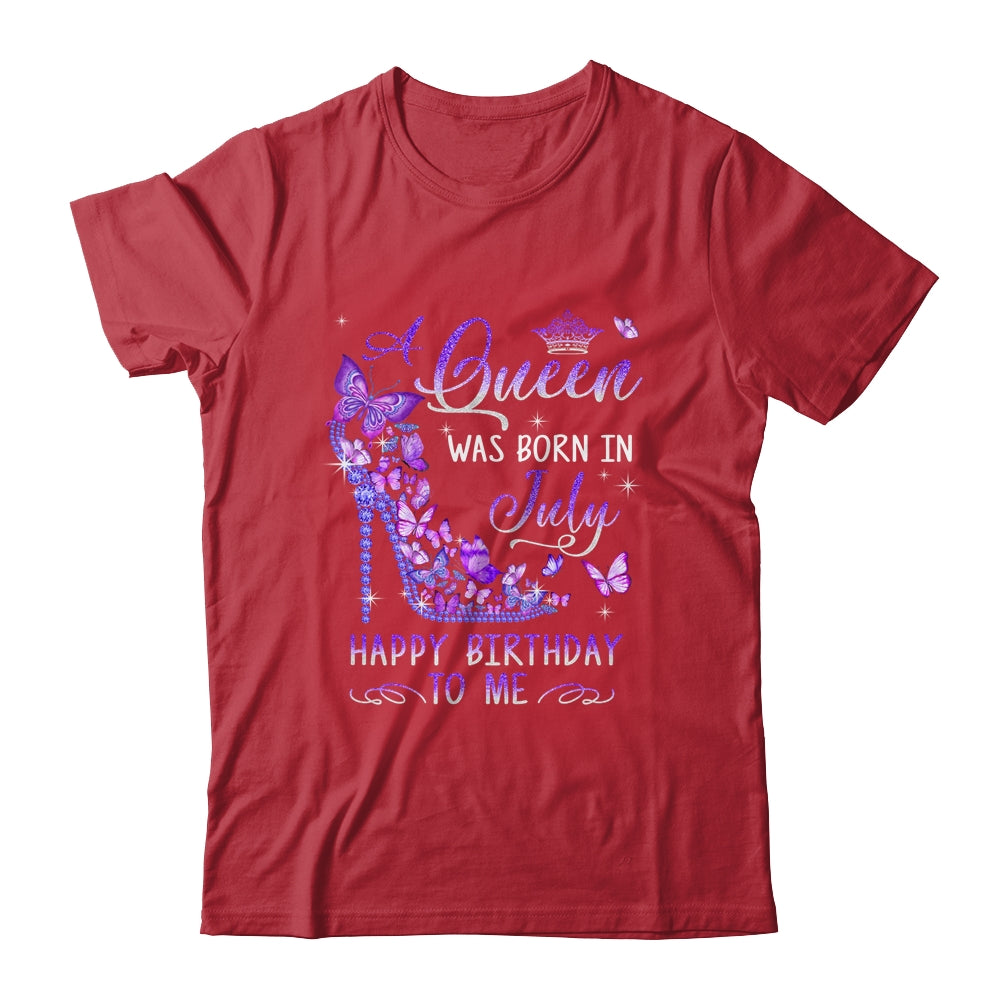 A Queen Was Born In July Cute Birthday Girls Women Shirt & Tank Top | teecentury