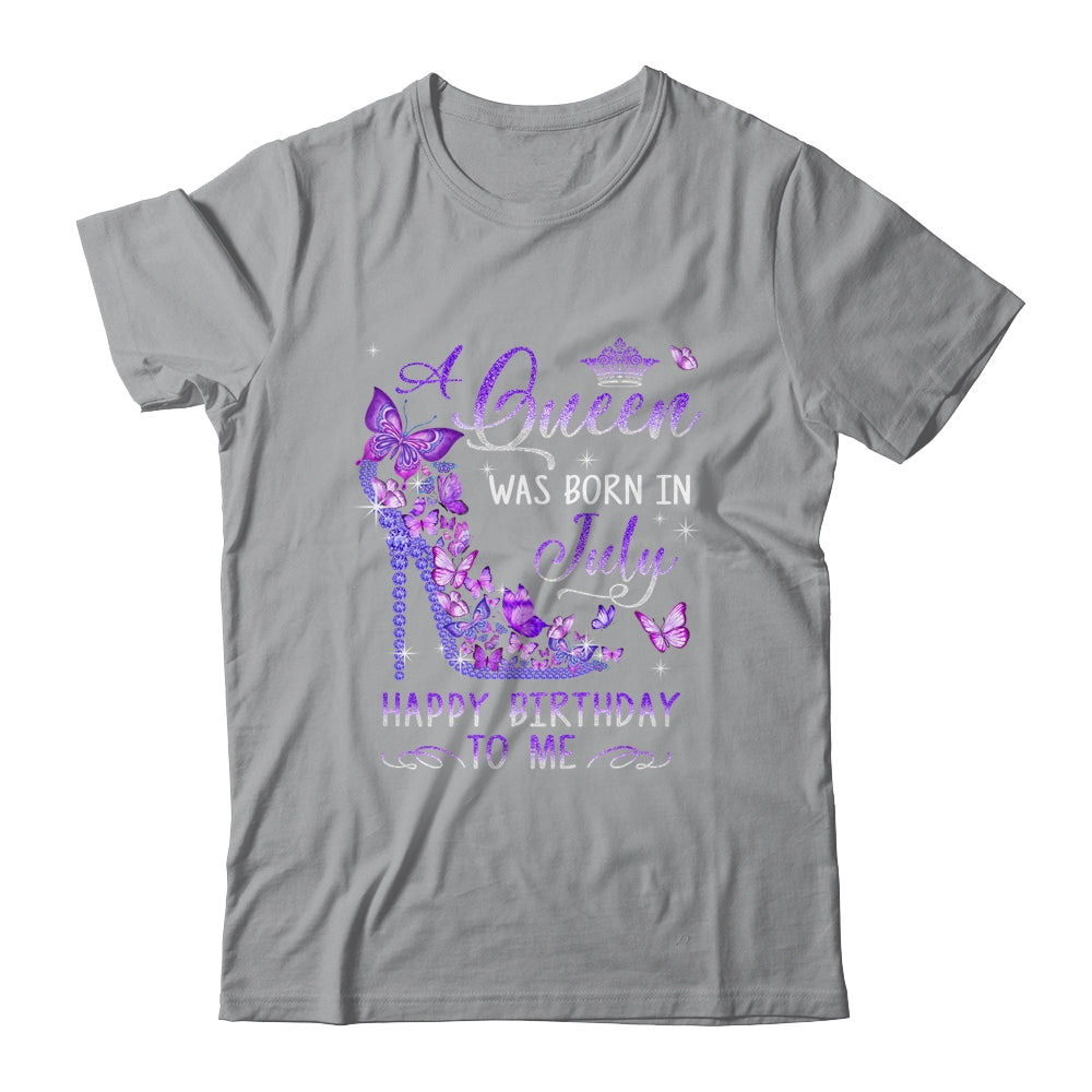 A Queen Was Born In July Cute Birthday Girls Women Shirt & Tank Top | teecentury