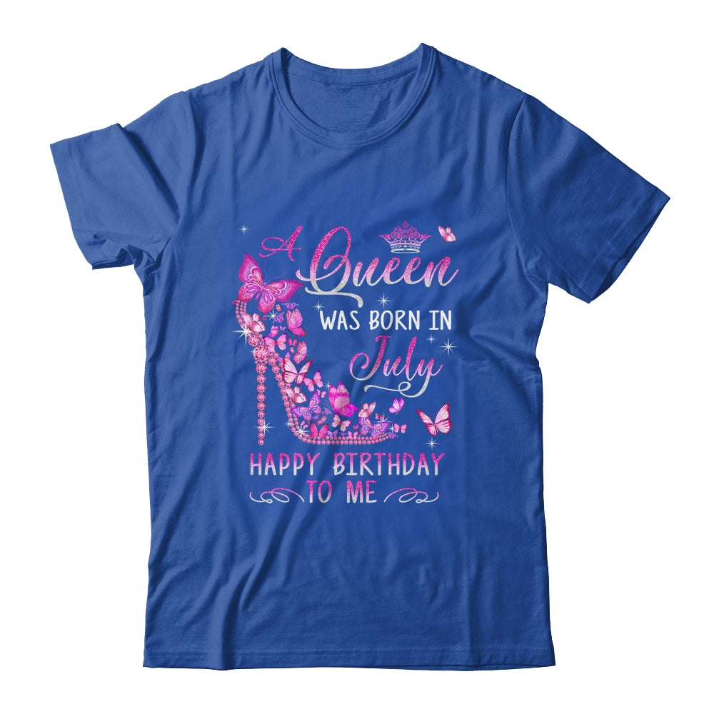 A Queen Was Born In July Happy Birthday To Me Pink Shirt & Tank Top | teecentury