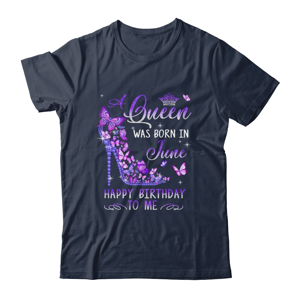 A Queen Was Born In June Cute Birthday Girls Women Shirt & Tank Top | teecentury