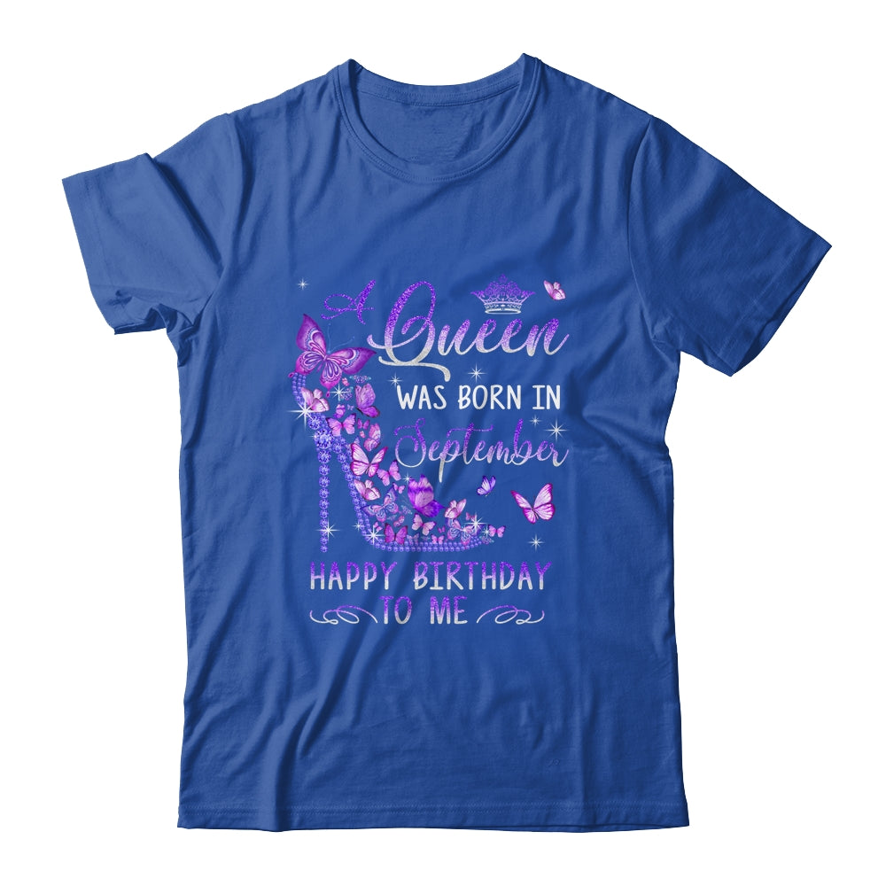 A Queen Was Born In September Cute Birthday Girls Women Shirt & Tank Top | teecentury