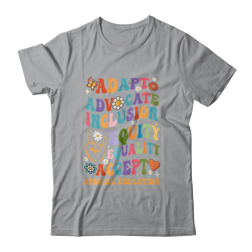 Accept Adapt Advocate Inclusion Equity Equality Teacher Shirt & Hoodie | teecentury