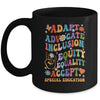 Accept Adapt Advocate Inclusion Equity Equality Teacher Mug | teecentury