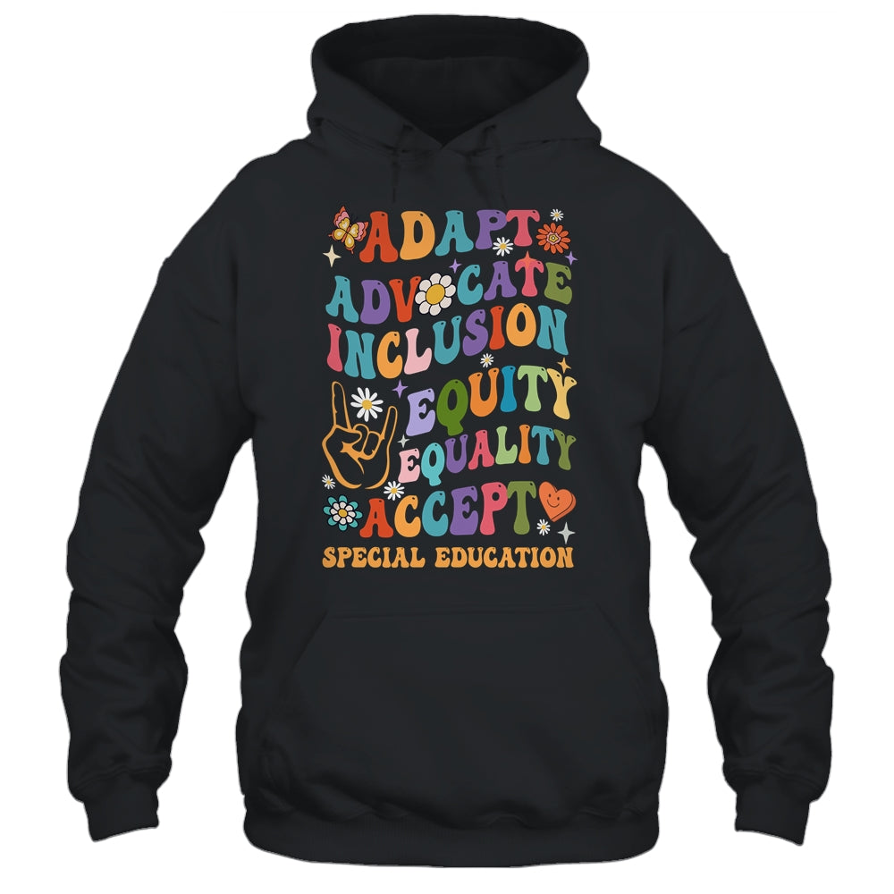 Accept Adapt Advocate Inclusion Equity Equality Teacher Shirt & Hoodie | teecentury