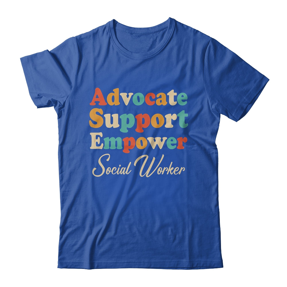 Advocate Support Empower Groovy Social Worker Graduation Shirt & Hoodie | teecentury