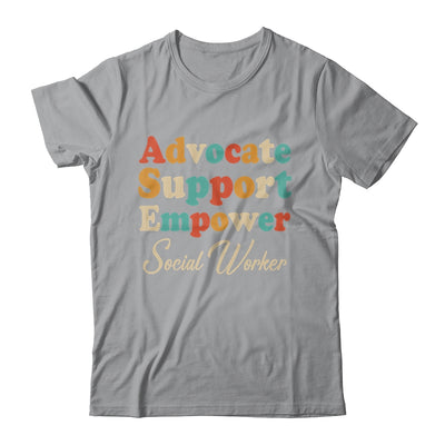 Advocate Support Empower Groovy Social Worker Graduation Shirt & Hoodie | teecentury