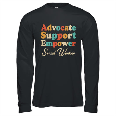 Advocate Support Empower Groovy Social Worker Graduation Shirt & Hoodie | teecentury