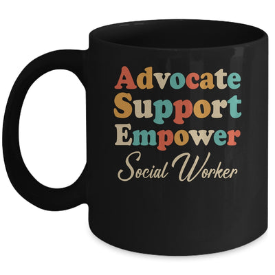 Advocate Support Empower Groovy Social Worker Graduation Mug | teecentury