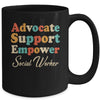 Advocate Support Empower Groovy Social Worker Graduation Mug | teecentury