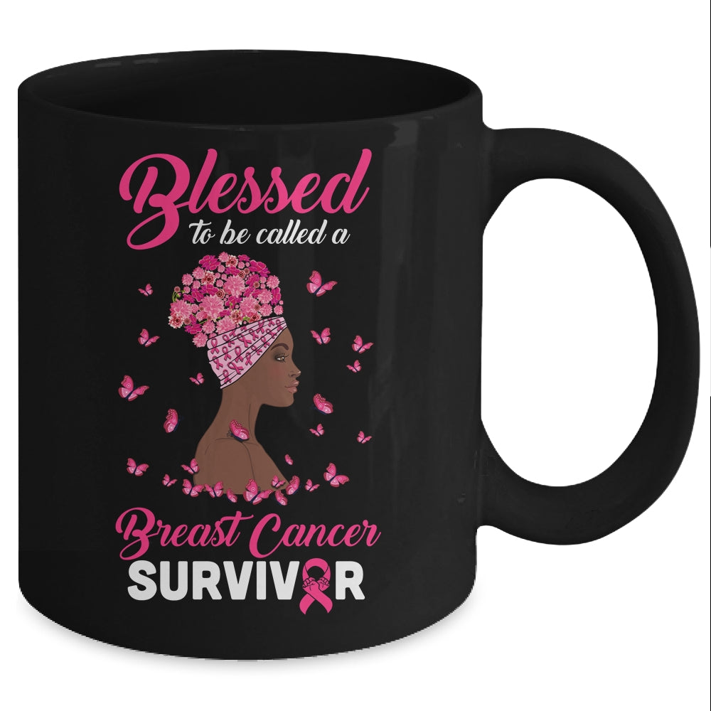 African American Breast Cancer Blessed Survivor Mug Coffee Mug | Teecentury.com
