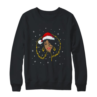 African American Christmas Santa Claus Black Woman T-Shirt & Sweatshirt | Teecentury.com