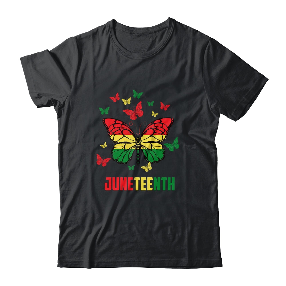 African American Freedom Black Pride Juneteenth Butterfly Shirt & Tank Top | teecentury