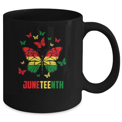 African American Freedom Black Pride Juneteenth Butterfly Mug | teecentury